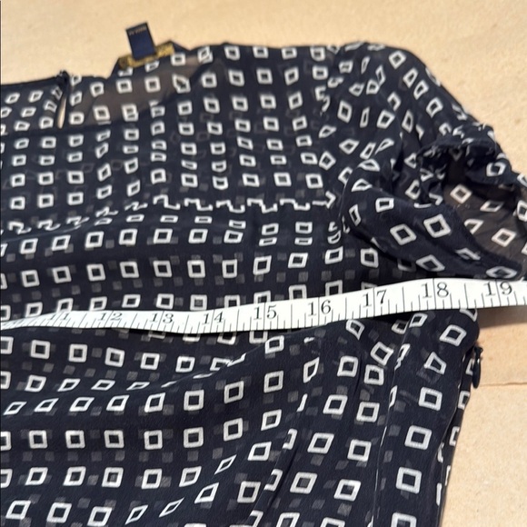 Brooks Brothers Elegant Navy Blue and White Patterned Dress 8 - Picture 12 of 15